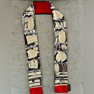 Louis Vuitton Silk Monogram Trunk Bandeau Scarf